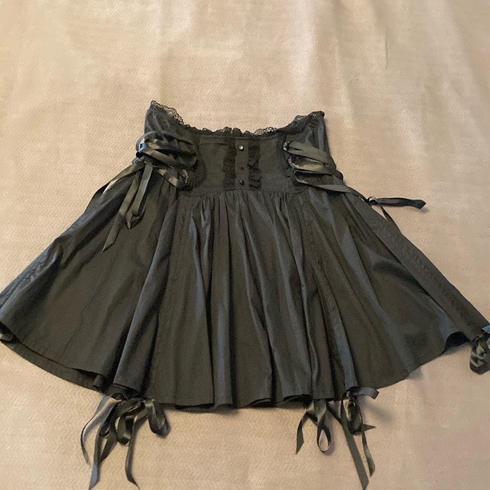 Blacklist by Lip Service Calf Length Skirt with Ribbon Details